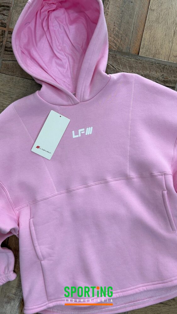Buzo Hoodie Rosa LF