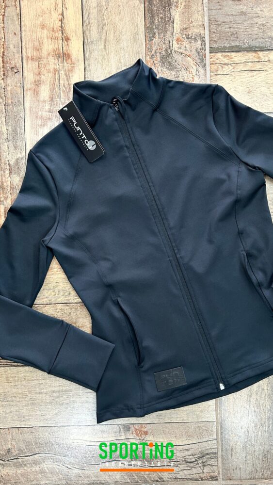 Campera deportiva entallada con cierre