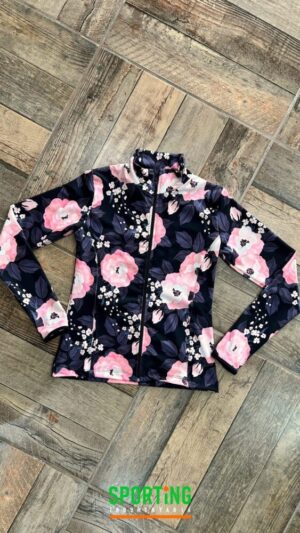 Campera deportiva con estampa floral