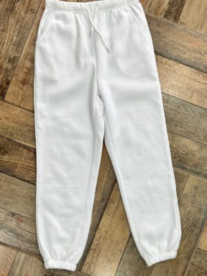 Jogger de polyester – Blanco