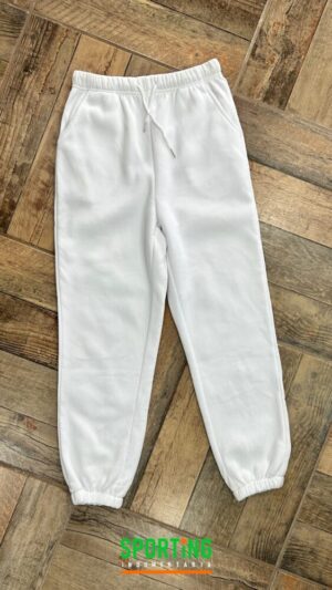 Jogger de polyester – Blanco