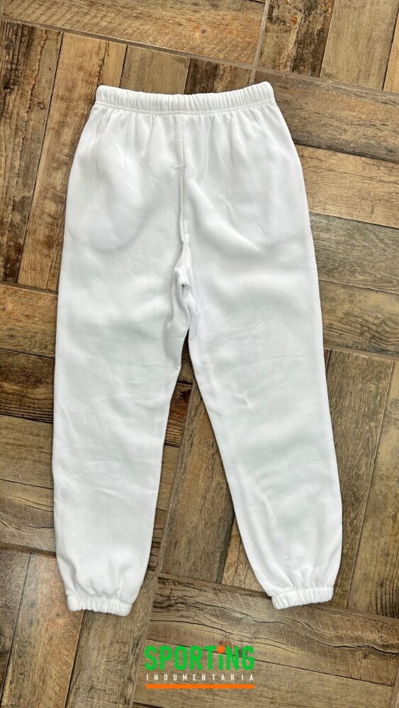 Jogger de polyester – Blanco