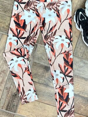 Calza deportiva estampada floral