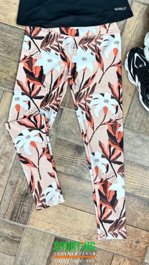 Calza deportiva estampada floral