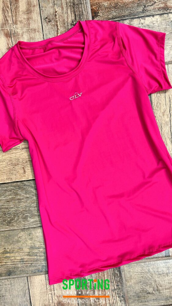 Remera Deportiva "CLV" Fucsia