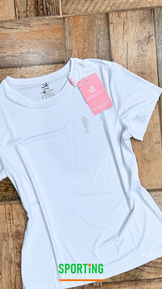 Remera Deportiva Mujer I-RUN – Blanca